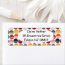 Search for pink stripes return address labels Blue