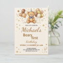 Search for beary 1st birthday invitations Teddy bear party