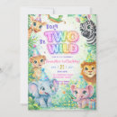 Search for born to be wild invitations Cute safari animals