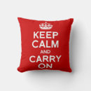 Search for keep calm and carry on cushions Crown