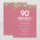 Search for 90th party invitations Gold