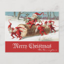 Search for vintage elves christmas cards Illustration