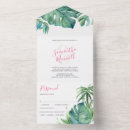Search for palm leaf wedding invitations Island
