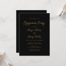 Search for black and gold engagement party invitations Script