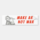 Search for make peace not war bumper stickers America