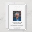 Search for modern christian funeral invitations Black and white