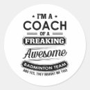 Search for badminton team stickers Birdie