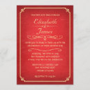 Search for red and gold wedding invitations Vintage