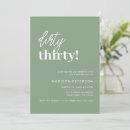 Search for sage green birthday invitations Classic