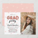 Search for rose gold confetti invitations Graduate