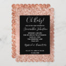 Search for black pink rose gold glitter invitations Chic
