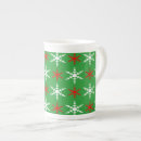 Search for red white snowflakes mugs Green