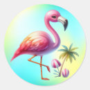 Search for flamingo cartoon stickers Tropical