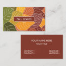 Search for fall business cards Foliage