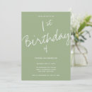 Search for gender neutral 1st birthday invitations White