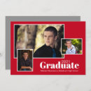 Search for grey graduation invitations Red