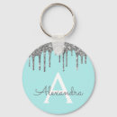Search for aqua glitter key rings Monogrammed