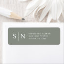 Search for monogram wedding return address labels Sage green