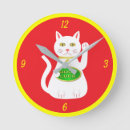 Search for lucky cat clocks Good luck