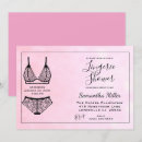 Search for pink lingerie shower invitations Bra