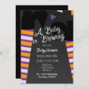 Search for baby is brewing invitations Purple