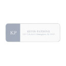 Search for blue white grey return address labels Simple