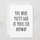 Search for new job party invitations Leaving