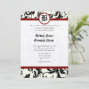 Search for maroon and black wedding invitations Damask