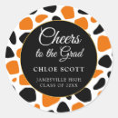 Search for orange black graduation stickers College