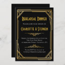 Search for great gatsby rehearsal dinner invitations Gold
