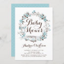 Search for blue floral wreath invitations It's a boy
