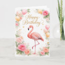 Search for pink flamingo birthday cards Elegant