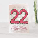 Search for 22nd birthday cards Red