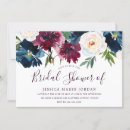 Search for burgundy red bridal shower invitations Navy