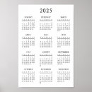 Search for black and white calendar posters 2025