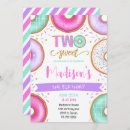 Search for two sweet donut birthday invitations Baby girl