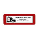 Search for fireman return address labels Red