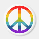 Search for peace sign magnets Rainbow