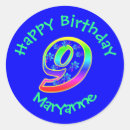 Search for number nine stickers For kids