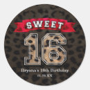 Search for red sweet 16 stickers Birthday