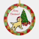 Search for yellow lab christmas tree decorations Cute