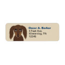 Search for wiener dog return address labels Dachshund