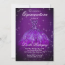 Search for purple quinceanera invitations Calligraphy