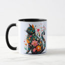 Search for black cat silhouette mugs Kitten