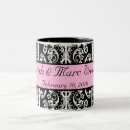 Search for damask wedding mugs Black and white