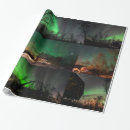 Search for northern lights wrapping paper Xmas