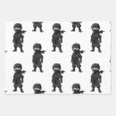 Search for fighter wrapping paper Black