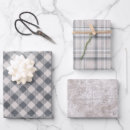 Search for grey plaid wrapping paper Vintage