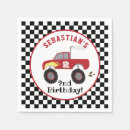 Search for monster trucks napkins Red monster truck