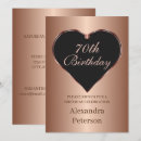Search for rose gold 70th birthday invitations Script